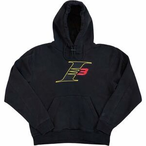 Reebok F3 Logo Pullover Hoodie Large Black Graphic Sweatshirt